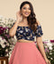 Off Shoulder Printed Sweet Top